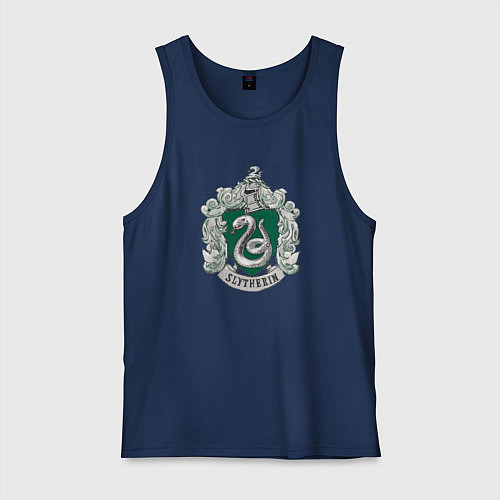 Мужская майка Герб Слизерина / Тёмно-синий – фото 1
