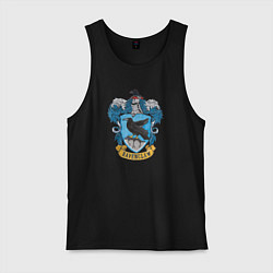 Майка мужская хлопок Ravenclaw факультет, цвет: черный