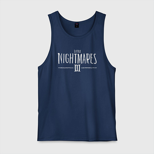 Мужская майка Litttle nightmares 3 logo / Тёмно-синий – фото 1