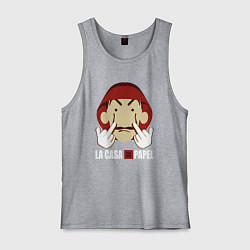 Майка мужская хлопок Fuck you bella ciao, цвет: меланж