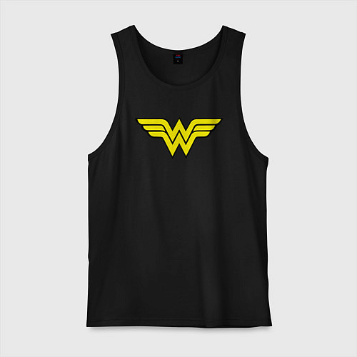 Мужская майка Wonder woman logo / Черный – фото 1