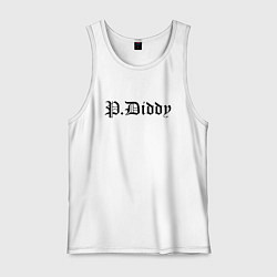 Майка мужская хлопок Rapper P Diddy - meme, цвет: белый