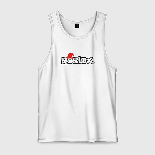Мужская майка Роблокс - Новый год / Белый – фото 1