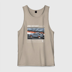 Майка мужская хлопок Шевроле Корвет арт, цвет: миндальный