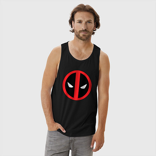 Мужская майка Deadpool logo / Черный – фото 3