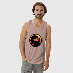 Майка мужская хлопок Mortal Kombat, цвет: пыльно-розовый — фото 2