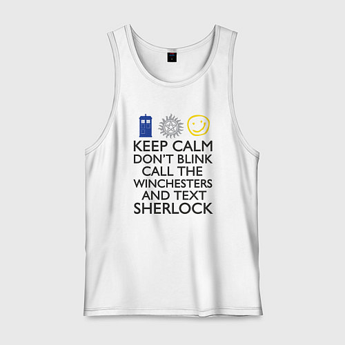 Мужская майка Sherlock doctor / Белый – фото 1