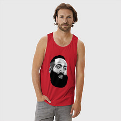 Майка мужская хлопок James Harden, цвет: красный — фото 2