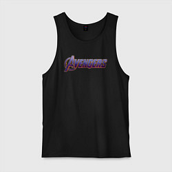 Майка мужская хлопок Avengers endgame logo, цвет: черный