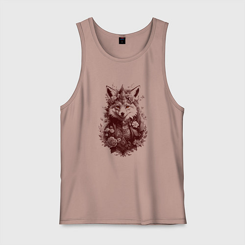 Мужская майка Нарядная лиса / Пыльно-розовый – фото 1