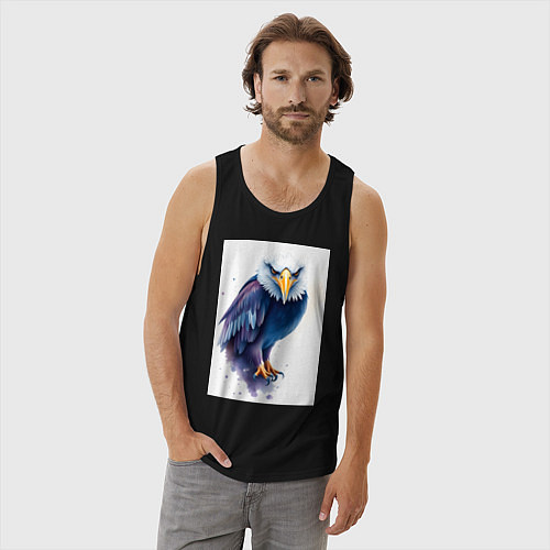 Мужская майка Синий орел / Черный – фото 3