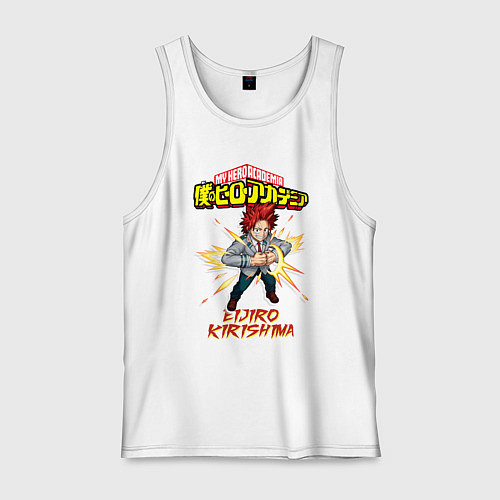 Мужская майка Моя геройская академия Эйджиро Киришима / Белый – фото 1