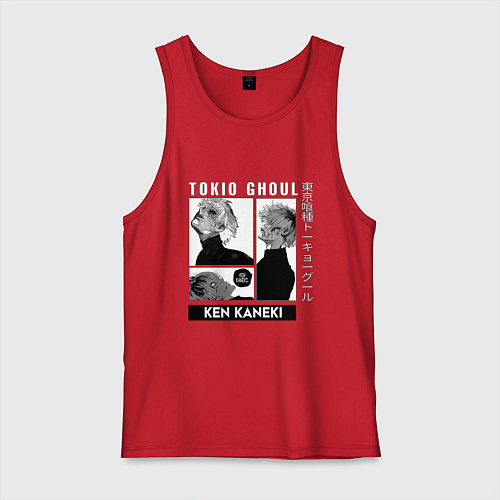 Мужская майка Токийский Гуль Kaneki Ken / Красный – фото 1