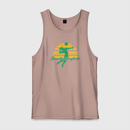 Мужская майка Beach volley / Пыльно-розовый – фото 1