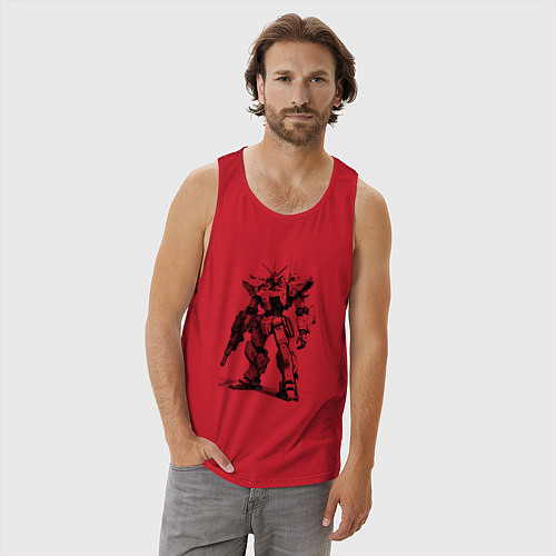 Мужская майка Боевой бот / Красный – фото 3