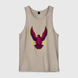 Майка мужская хлопок Гордый орёл, цвет: миндальный