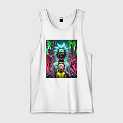 Майка мужская хлопок Rick and Morty - horror fantasy, цвет: белый