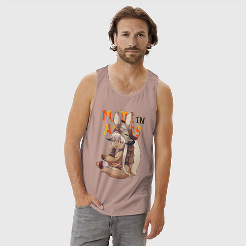 Мужская майка Созданный в бездне - Наначи / Пыльно-розовый – фото 3