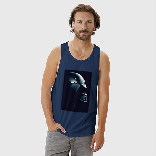 Мужская майка Мысли вейдера / Тёмно-синий – фото 3