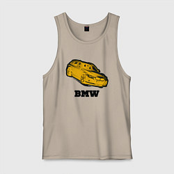 Майка мужская хлопок Золотой bmw, цвет: миндальный