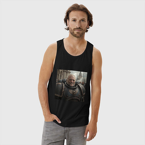 Мужская майка Гарольд скрывающий Warhammer / Черный – фото 3