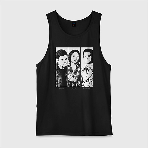 Мужская майка Винчестеры трио чб / Черный – фото 1