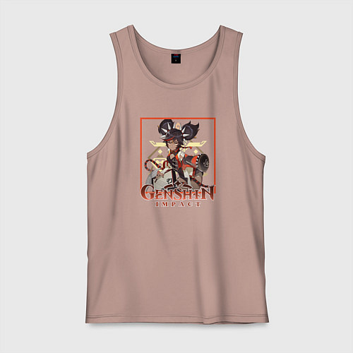 Мужская майка Синь Янь / Пыльно-розовый – фото 1