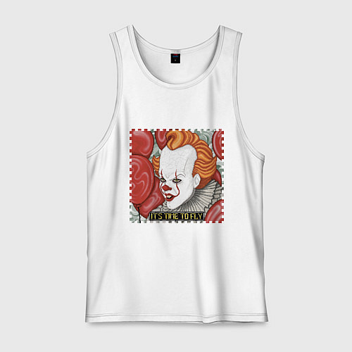 Мужская майка Пиксельный Пеннивайз / Белый – фото 1