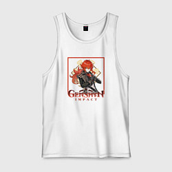 Майка мужская хлопок Дилюк Рагнвиндр, цвет: белый