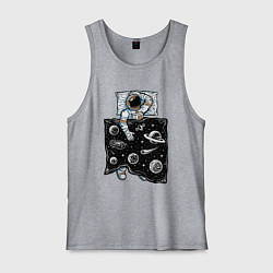 Майка мужская хлопок Космический сон, цвет: меланж