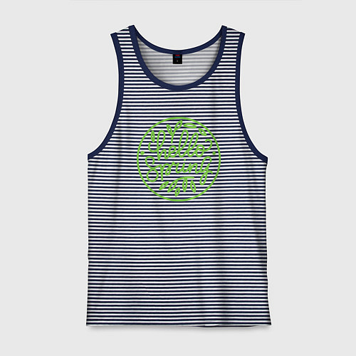 Мужская майка Привет весна / Синяя тельняшка – фото 1