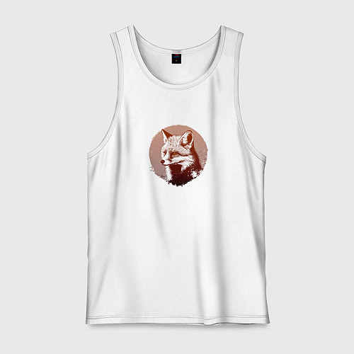 Мужская майка Самоуверенный лис / Белый – фото 1