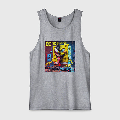 Мужская майка DJ Bob-Venom - ai art fantasy / Меланж – фото 1