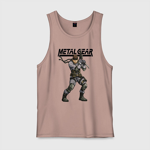 Мужская майка Snake Solid soldier / Пыльно-розовый – фото 1