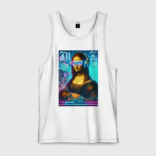 Мужская майка Gioconda - cyberpunk / Белый – фото 1