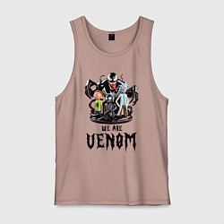Майка мужская хлопок Morty and Rick - we are Venom meme, цвет: пыльно-розовый