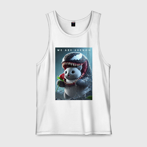 Мужская майка Kitten-Venom meme / Белый – фото 1
