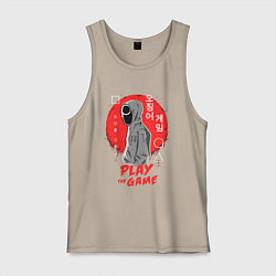 Майка мужская хлопок Play the game, цвет: миндальный