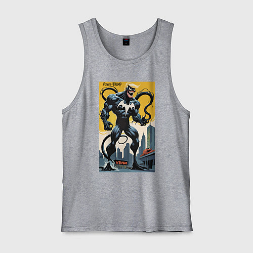 Мужская майка Trump-Venom superhero - ai art fantasy / Меланж – фото 1