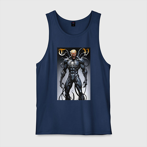 Мужская майка Venom-Trump collaboration - ai art fantasy / Тёмно-синий – фото 1