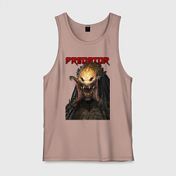 Майка мужская хлопок Predator scream, цвет: пыльно-розовый