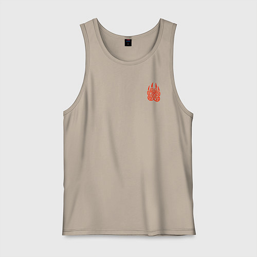 Мужская майка Оберег волчья лапа / Миндальный – фото 1