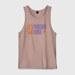 Майка мужская хлопок Phoenix Suns play, цвет: пыльно-розовый