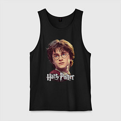 Майка мужская хлопок Harry Potter wizard, цвет: черный