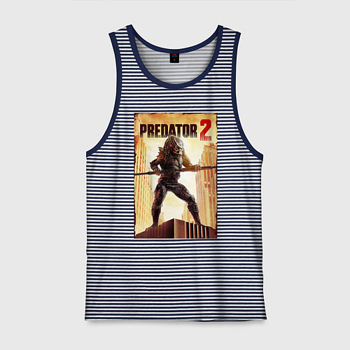 Мужская майка Predator 2 / Синяя тельняшка – фото 1