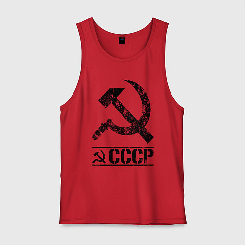 Мужская майка Серп и молот черный / Красный – фото 1