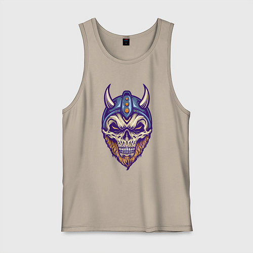 Мужская майка Skull viking / Миндальный – фото 1