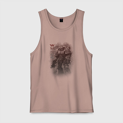 Мужская майка Мощный космодесантник / Пыльно-розовый – фото 1