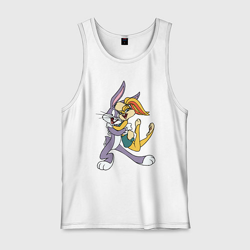 Мужская майка Bugs Bunny - Lola Bunny / Белый – фото 1