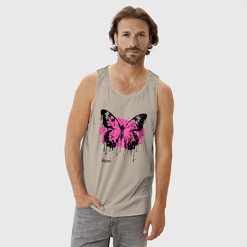 Мужская майка Emo butterfly / Миндальный – фото 3